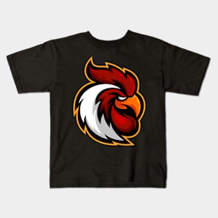 Illustration rooster mascot design Kids T-Shirt